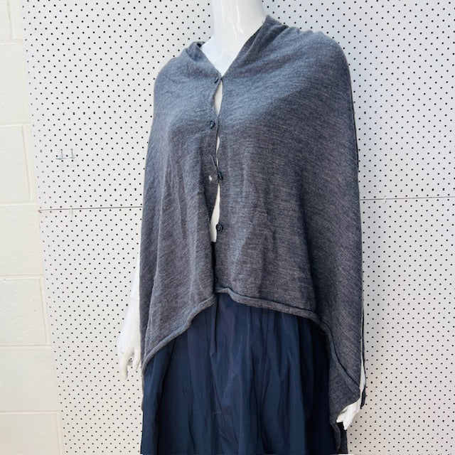 2000s vintage / RICOCHET / pure wool wrap top + armholes + buttons / one size (3897916105140957139)
