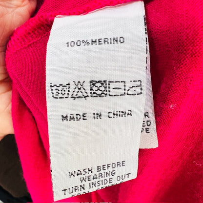 BALLANTYNES ESSENTIALS / cerise jumper in fine merino / M (3897916186420904735)