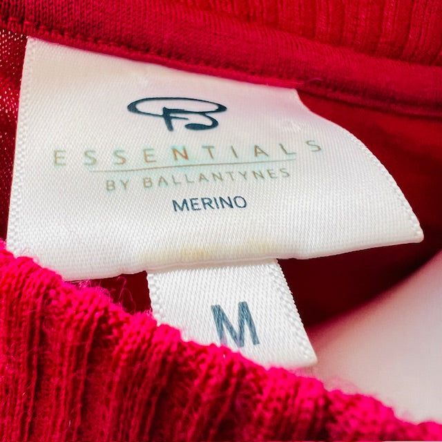 BALLANTYNES ESSENTIALS / cerise jumper in fine merino / M (3897916191238967062)