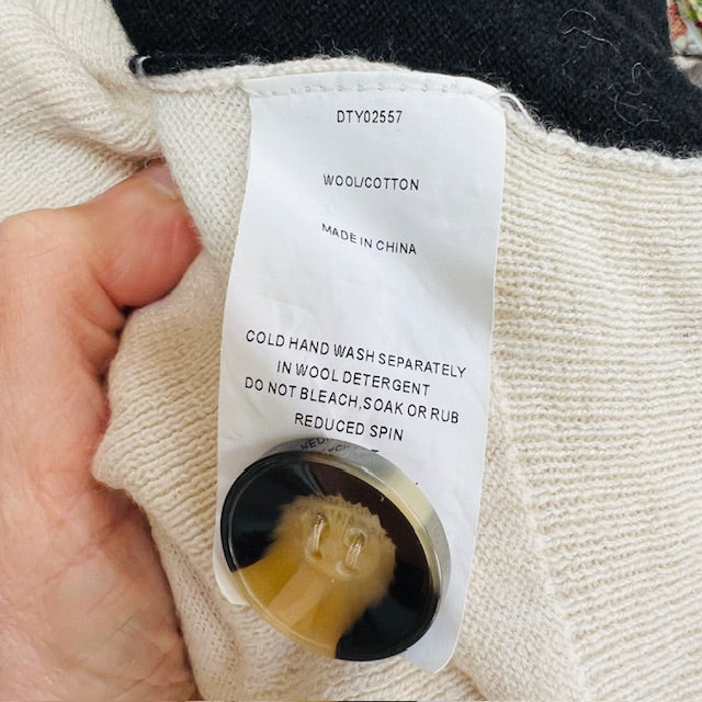 MA DAINTY / oversized wool cotton cardigan / free size (3897916228321279583)