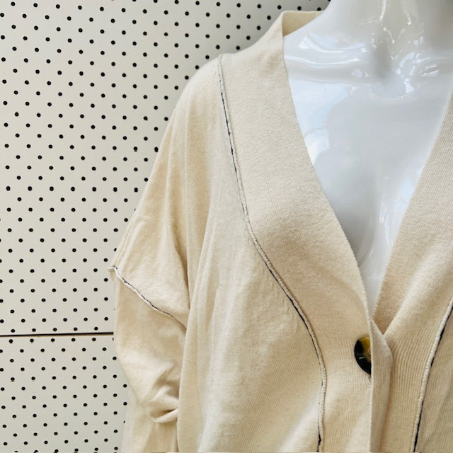 MA DAINTY / oversized wool cotton cardigan / free size (3897916238899318535)