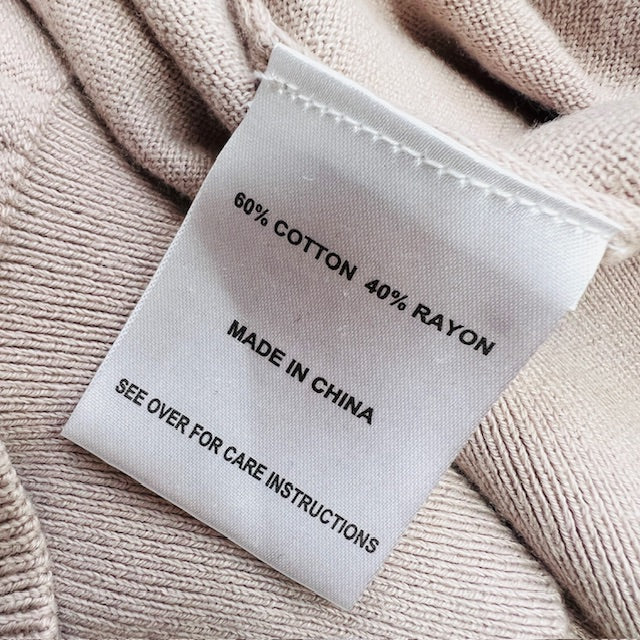 beige / cotton cardigan with pearly buttons / L (3897916318835237278)