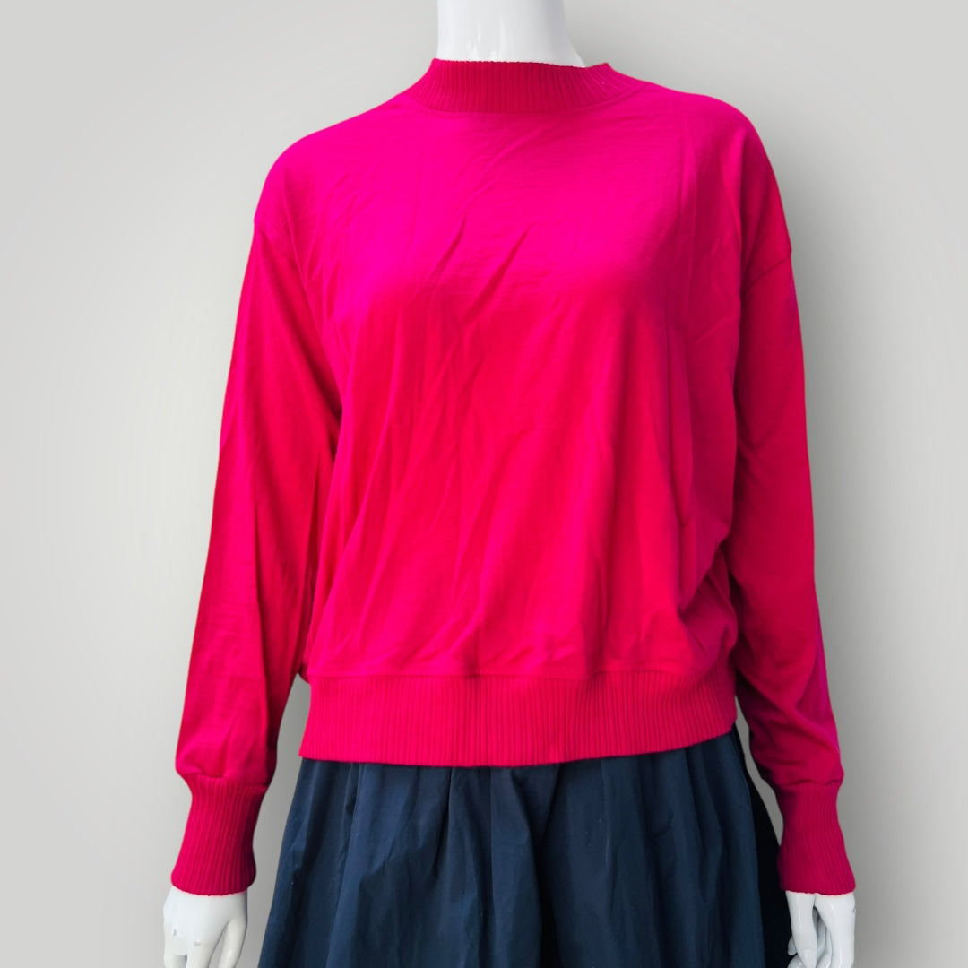 BALLANTYNES ESSENTIALS / cerise jumper in fine merino / M (3897920869769068526)