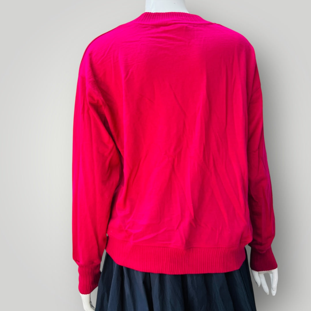 BALLANTYNES ESSENTIALS / cerise jumper in fine merino / M (3897920871991132744)