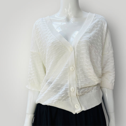 1970s nz vintage / WYNDHAM / short sleeved cardigan / 22 / new with tags (3897920894907108901)