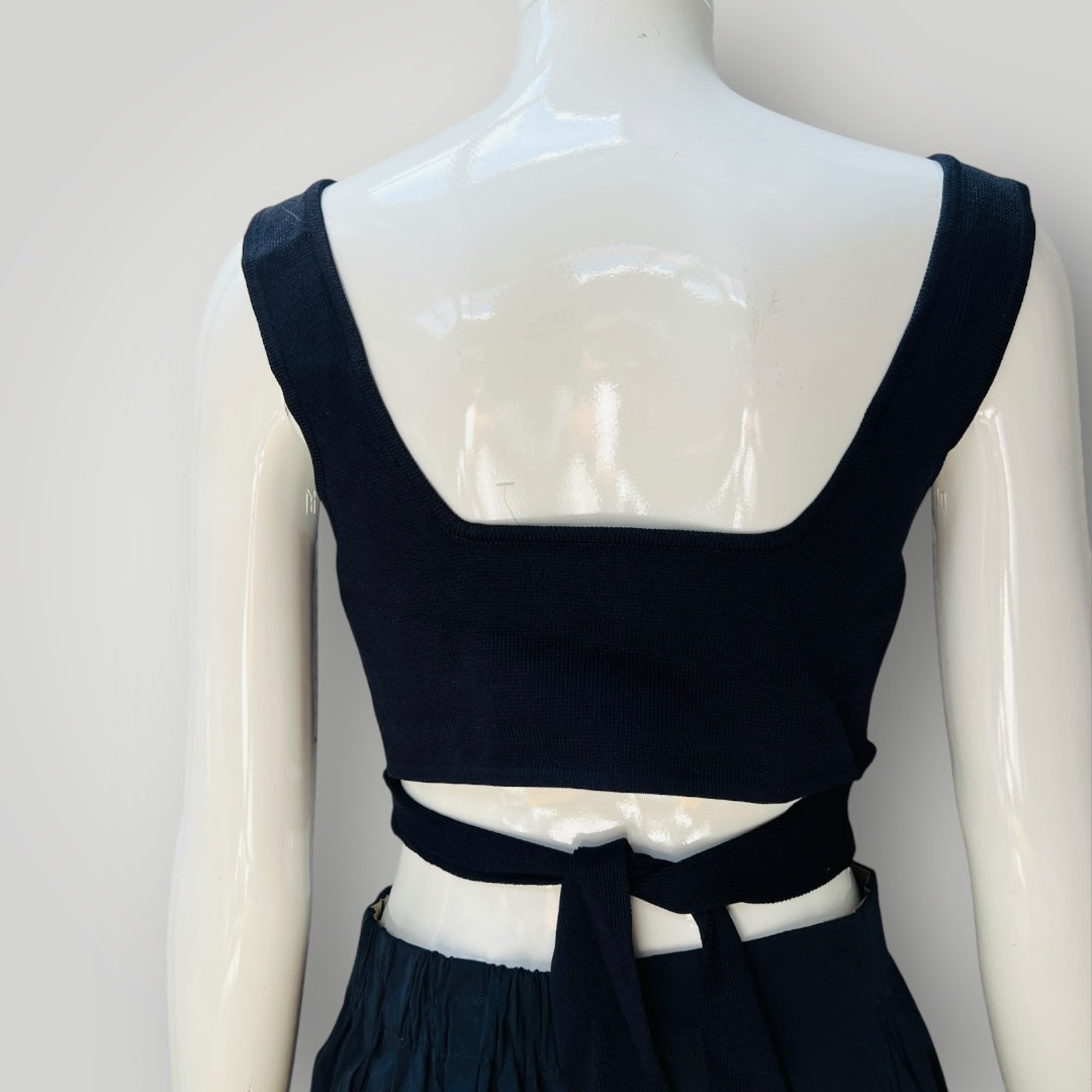 AJE / 'mia' wrap top in navy  / L (3897920944015516059)