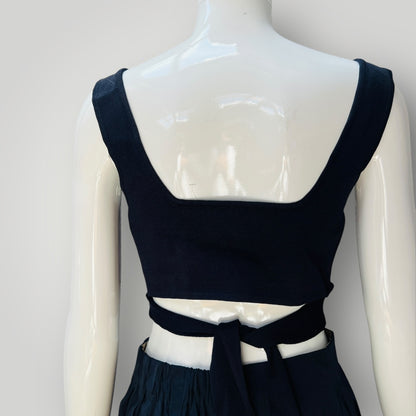 AJE / 'mia' wrap top in navy  / L (3897920944015516059)
