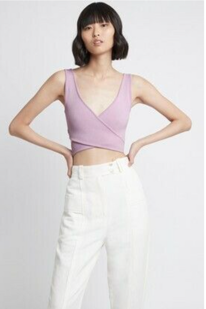 AJE / 'mia' wrap top in navy  / L (3897971463030758052)