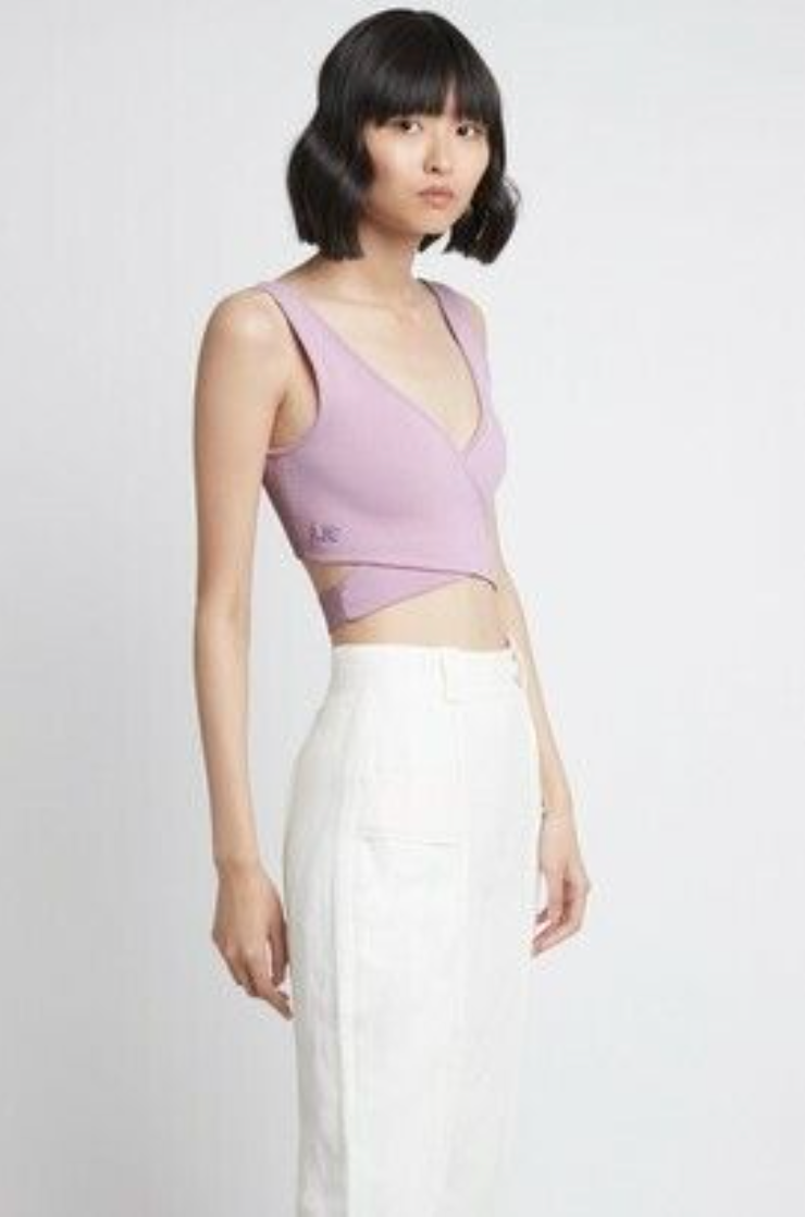 AJE / 'mia' wrap top in navy  / L (3897971467729893663)