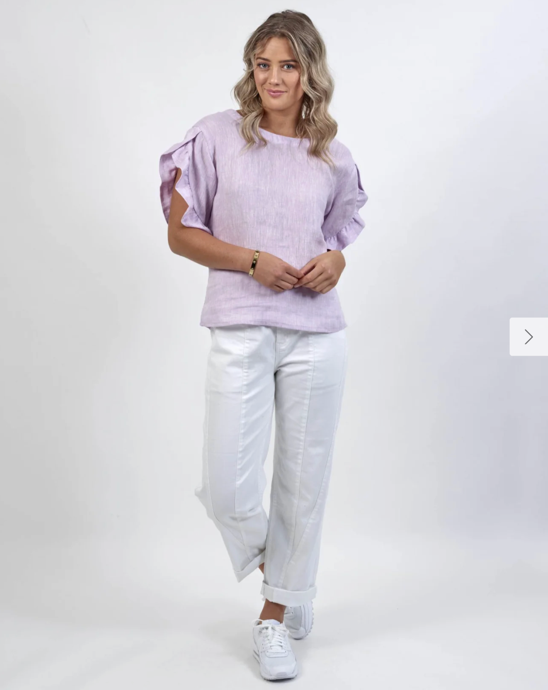 KNEWE LABEL / 'fultter' linen top with ruffles / black / 18 (3898000163258523961)