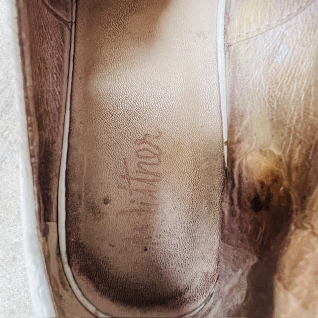 WITTNER / 'milas' white lace up leather flatforms / 38 (3898401057183838721)