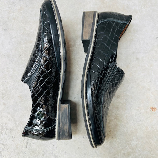 STEGMANN / quilte patent leather loafers / 39 (3898401078423435880)