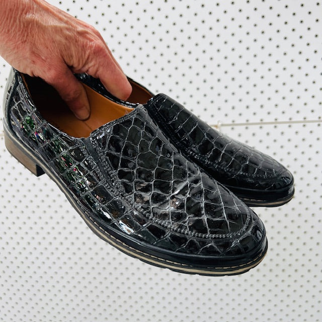 STEGMANN / quilte patent leather loafers / 39 (3898401087196997199)