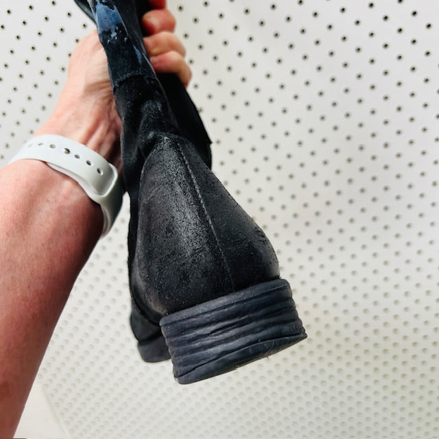 PAPUCEI / knee length leather boots / made in italy / 41 (3898401117124959067)