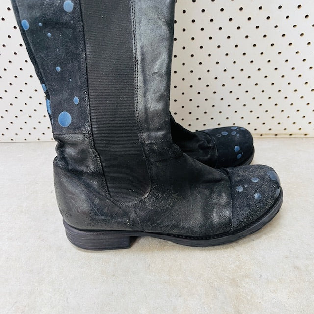 PAPUCEI / knee length leather boots / made in italy / 41 (3898401126944398820)