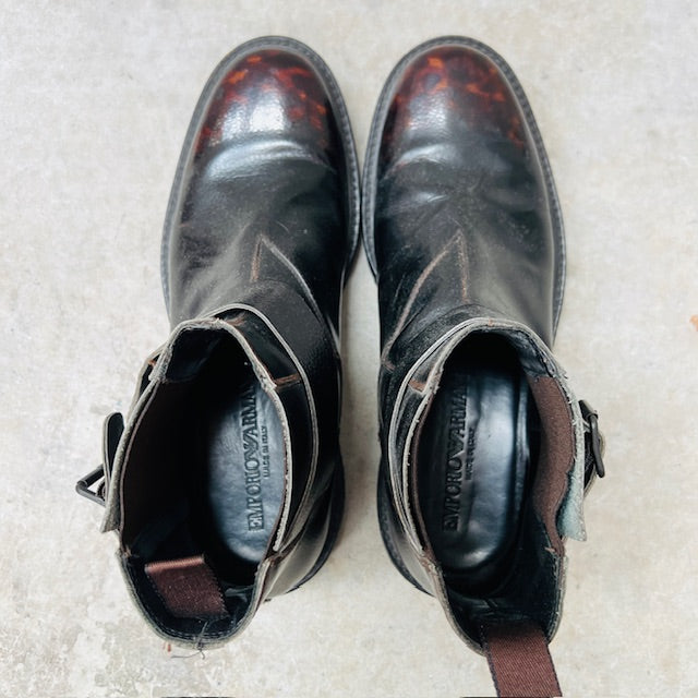 EMPORIO ARMANI / leather boots / (3898401154695695383)