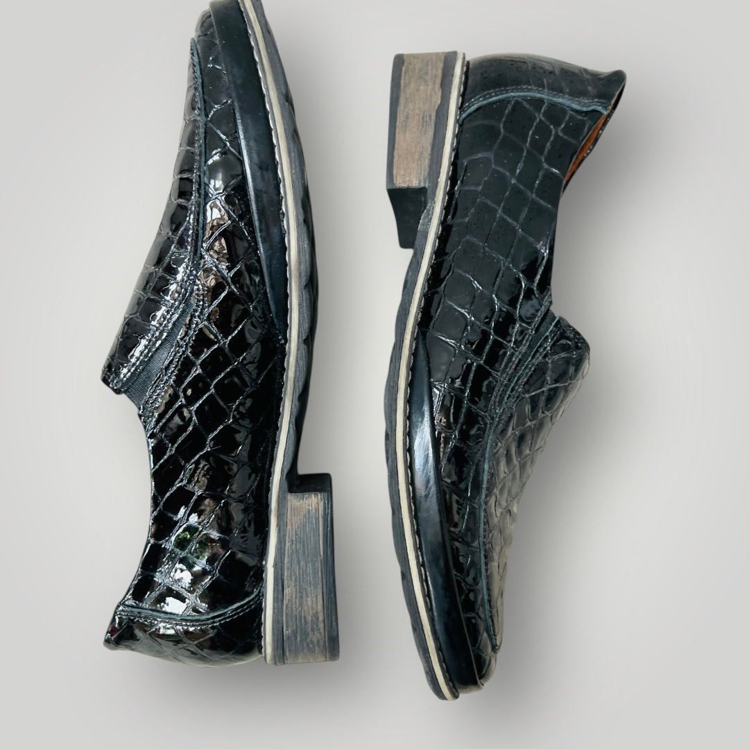 STEGMANN / quilte patent leather loafers / 39 (3898401495727122130)