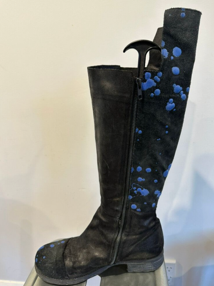 PAPUCEI / knee length leather boots / made in italy / 41 (3898413799437460206)