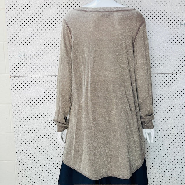 WILD CHILD / brown lurex jumper / L (3898494386584110681)