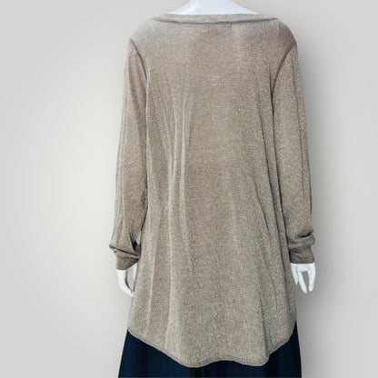 WILD CHILD / brown lurex jumper / L (3898494984273817744)