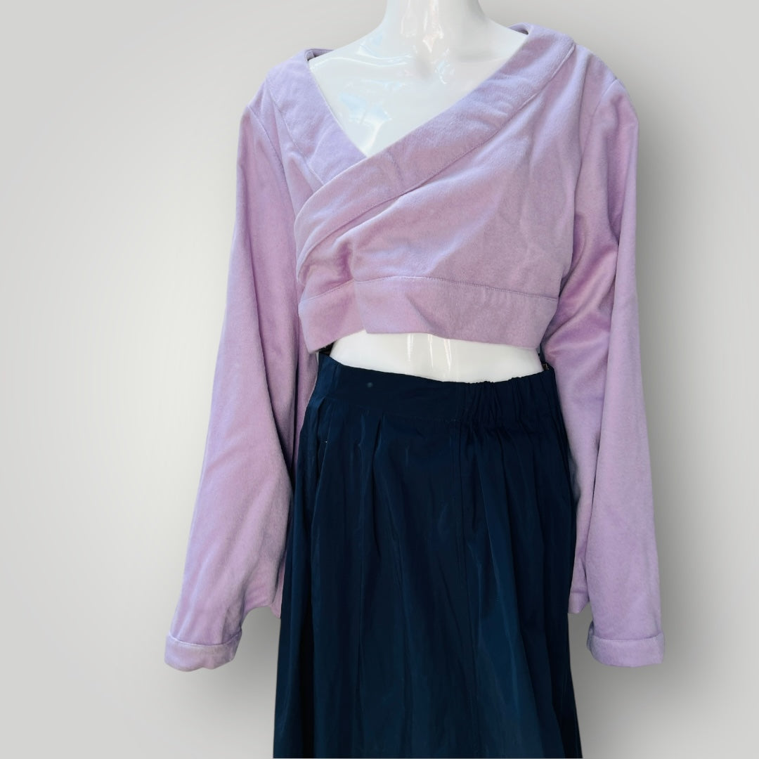 sachiko takashima / lilac wool crop with long sleeves / L (3898494986164127127)
