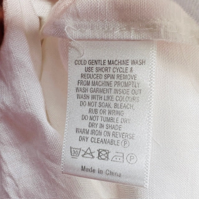 white / minimalist linen shirt / s (3898514320143495687)