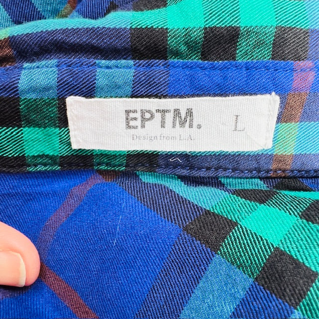 EPTM / plaid / quarter zip shirt / L (3898514331147350291)