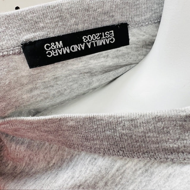 CAMILLA MARC / grey marle huntington tee / s (3898514370906188377)