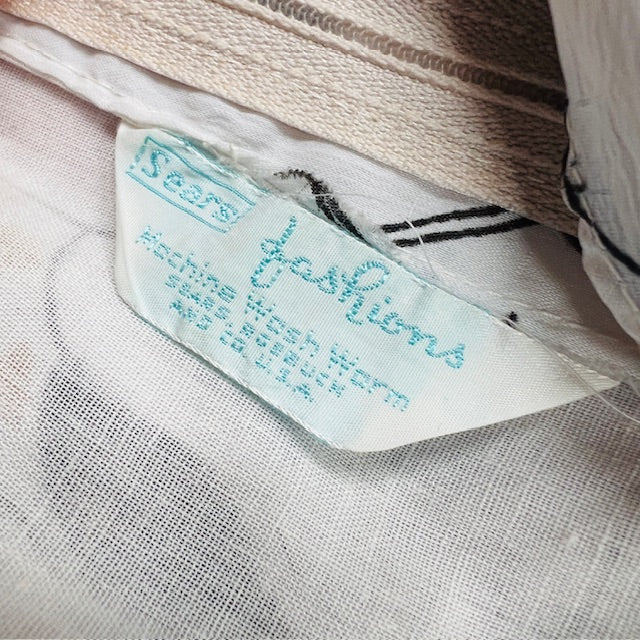 1970s american vintage / sleeeveless patterned dress / SEARS / m (3898680616702756851)