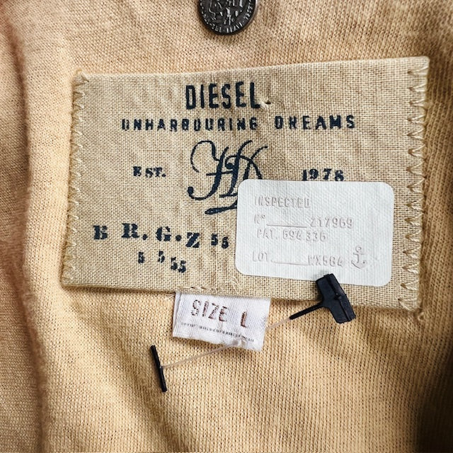 DIESEL / tan goat leather jacket / L (3898680641992937263)
