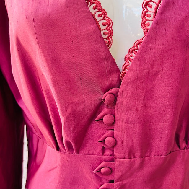 1980s vintage / handmade ball dress / s/m (3898930922859011444)