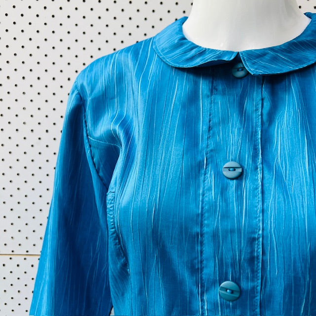 1990s vintage / blue ball dress / s (3898930945359386282)