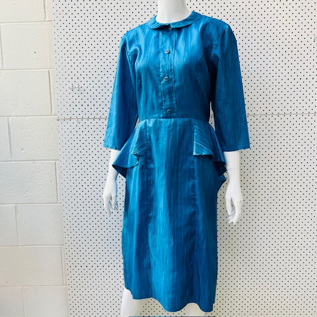 1990s vintage / blue ball dress / s (3898930947408464973)
