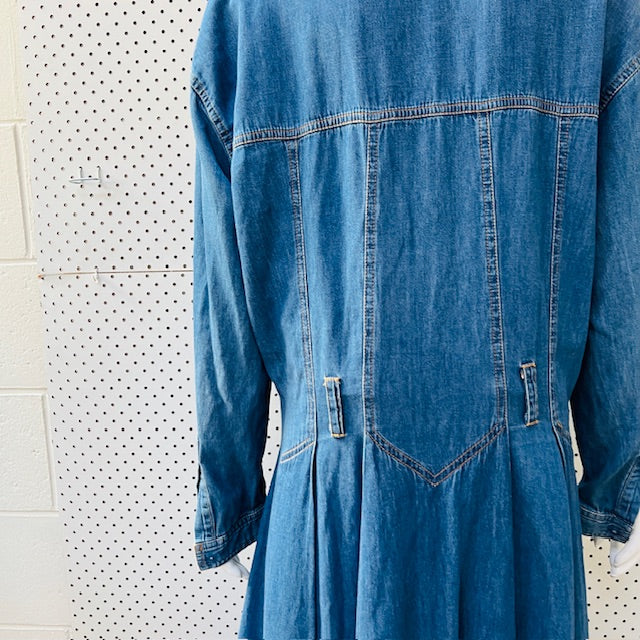 1990s vintage / PART TWO / denim dress / m (3898930952884535057)