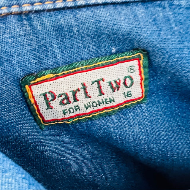 1990s vintage / PART TWO / denim dress / m (3898930962949067547)
