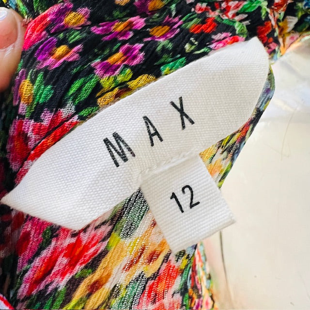 MAX / semi sheer floral dress / 12 (3898930991049110622)