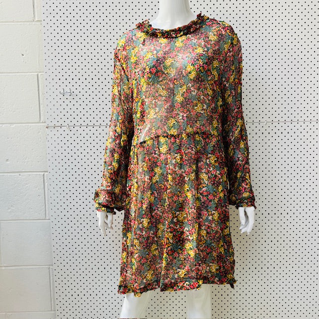 MAX / semi sheer floral dress / 12 (3898931007827510804)