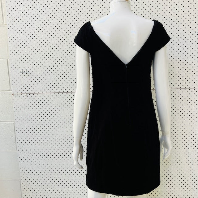 1990s vintage / LBD in black velvet / s (3898931083824945237)