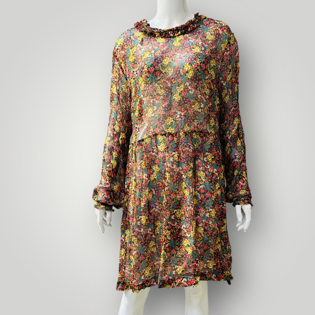 MAX / semi sheer floral dress / 12 (3898938891824311040)