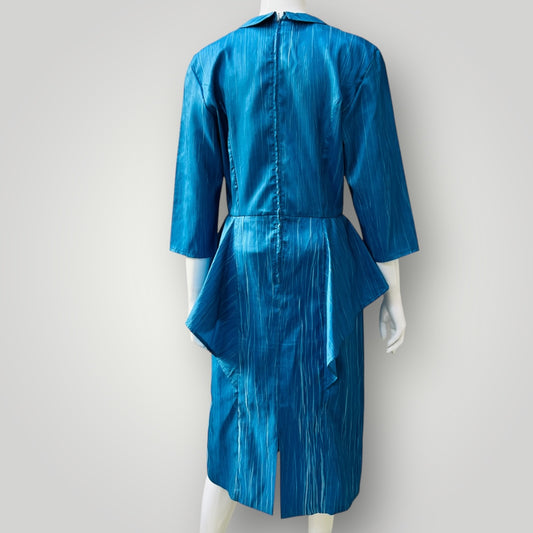 1990s vintage / blue ball dress / s (3898938904786026762)