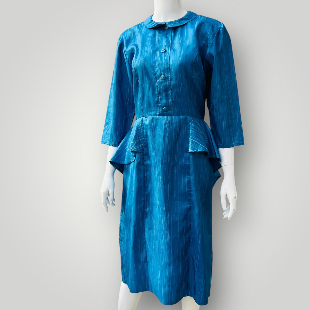 1990s vintage / blue ball dress / s (3898938906828343216)