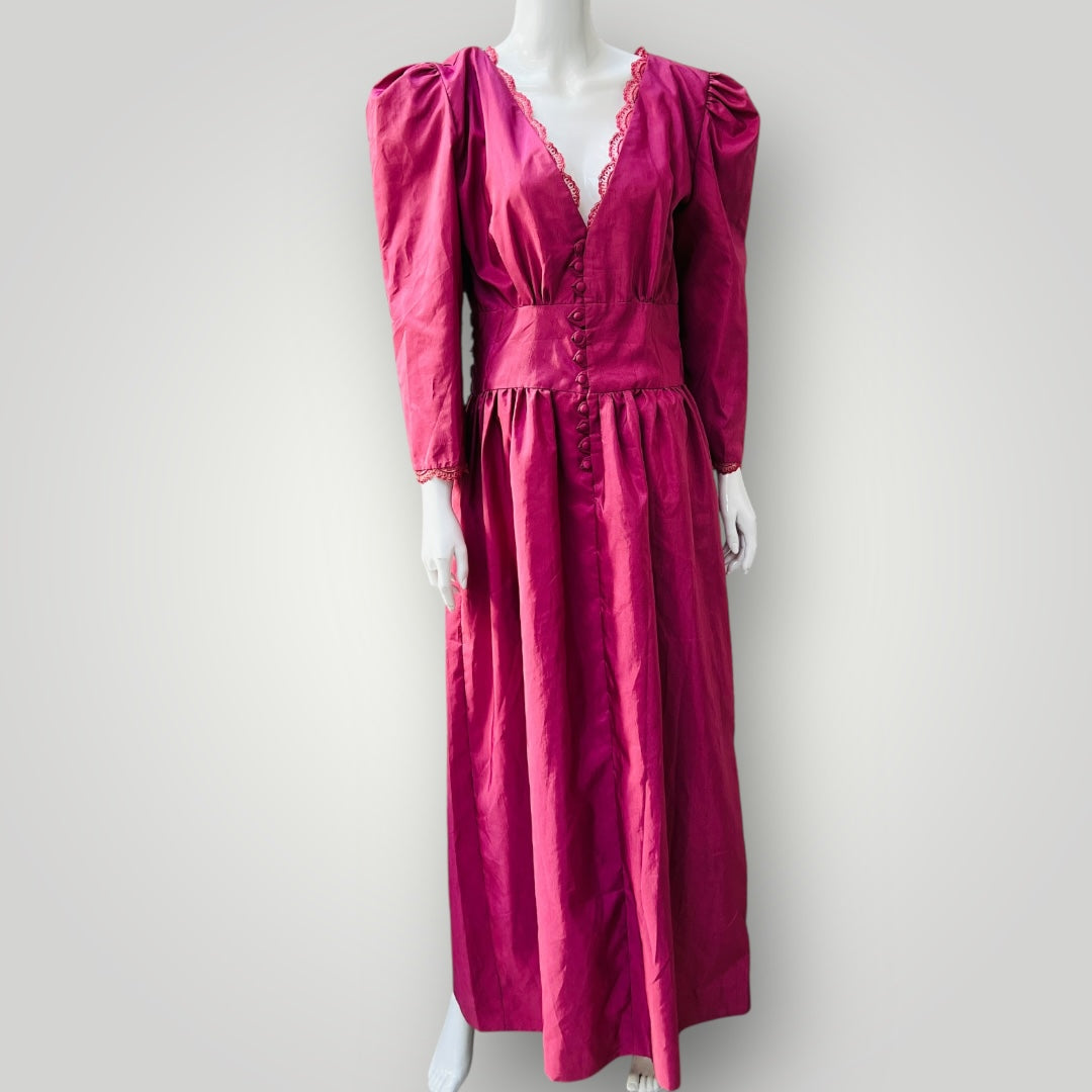 1980s vintage / handmade ball dress / s/m (3898938911549731635)