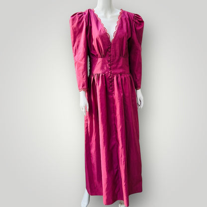1980s vintage / handmade ball dress / s/m (3898938911549731635)