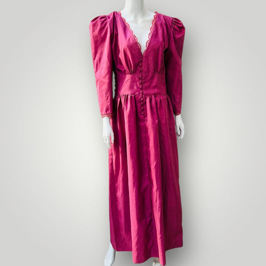 1980s vintage / handmade ball dress / s/m (3898938911549731635)