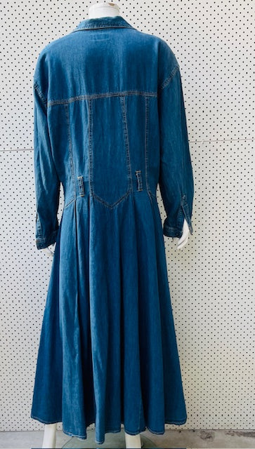 1990s vintage / PART TWO / denim dress / m (3898962763297260622)