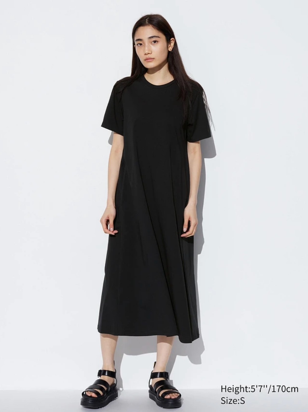 UNIQLO / perfect black dress / M (3899005153686230060)