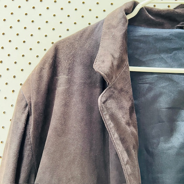 LEATHER JACKET / softest brown suede / 52 (xl) (3899027751464367216)