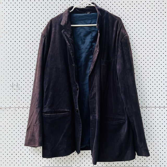 LEATHER JACKET / softest brown suede / 52 (xl) (3899027754708228031)