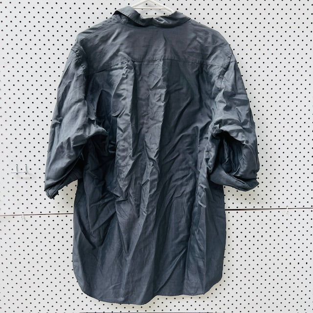 1990s vintage / BLAZER / grey rayon shirt / L (3899027775314947121)