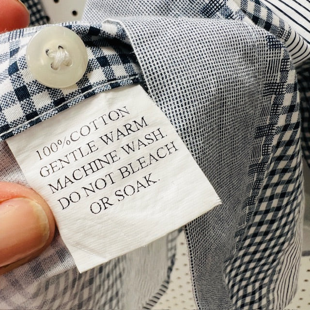 BOSSINI LONDON / striped + checked shirt / M (3899027820137155670)